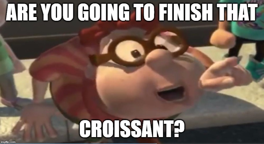 Any questions? |  ARE YOU GOING TO FINISH THAT; CROISSANT? | image tagged in are you going to finish that croissant,carl,jimmy neutron,croissant,bad animation,carl wheezer | made w/ Imgflip meme maker