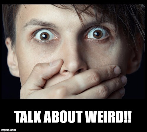oh my | TALK ABOUT WEIRD!! | image tagged in oh my | made w/ Imgflip meme maker