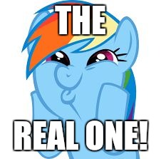 Rainbow Dash so awesome | THE REAL ONE! | image tagged in rainbow dash so awesome | made w/ Imgflip meme maker