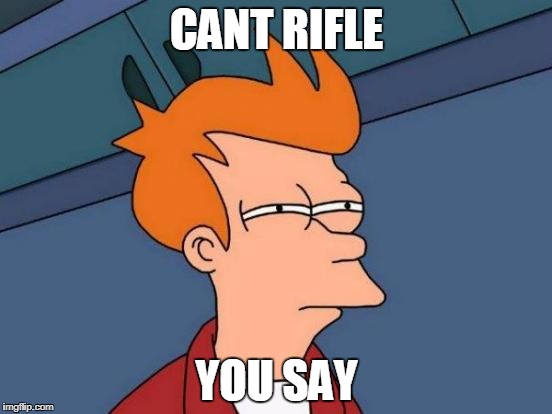 Futurama Fry | CANT RIFLE; YOU SAY | image tagged in memes,futurama fry | made w/ Imgflip meme maker