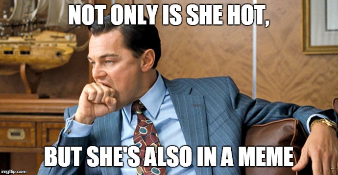 NOT ONLY IS SHE HOT, BUT SHE'S ALSO IN A MEME | made w/ Imgflip meme maker