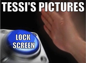 Blank Nut Button Meme | TESSI'S PICTURES; LOCK SCREEN | image tagged in blank nut button | made w/ Imgflip meme maker