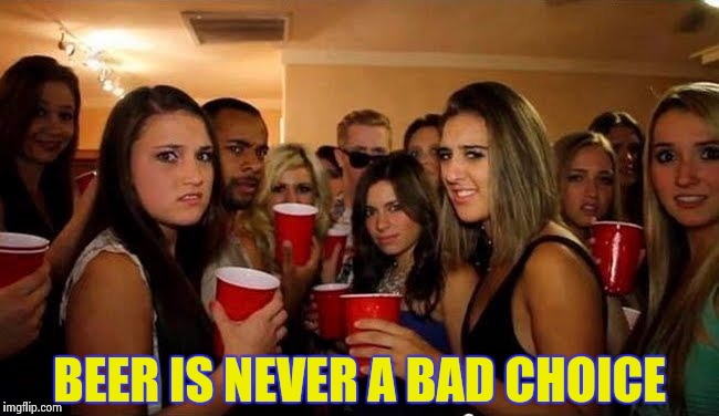 That's disgusting | BEER IS NEVER A BAD CHOICE | image tagged in that's disgusting | made w/ Imgflip meme maker