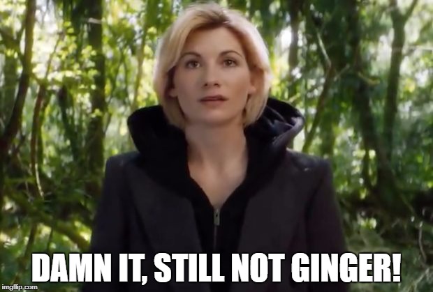 DAMN IT, STILL NOT GINGER! | image tagged in 13th doctor | made w/ Imgflip meme maker