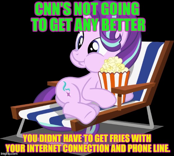 CNN'S NOT GOING TO GET ANY BETTER YOU DIDNT HAVE TO GET FRIES WITH YOUR INTERNET CONNECTION AND PHONE LINE. | made w/ Imgflip meme maker