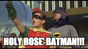 HOLY ROSE' BATMAN!!! | image tagged in holy rose' batman | made w/ Imgflip meme maker