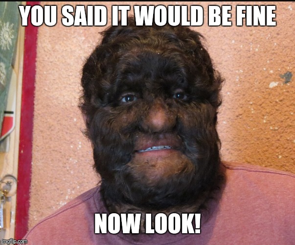 YOU SAID IT WOULD BE FINE NOW LOOK! | made w/ Imgflip meme maker