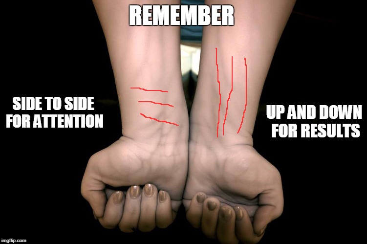 REMEMBER SIDE TO SIDE FOR ATTENTION UP AND DOWN FOR RESULTS | made w/ Imgflip meme maker