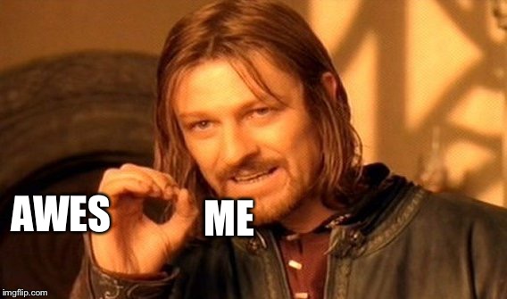 One Does Not Simply Meme | AWES ME | image tagged in memes,one does not simply | made w/ Imgflip meme maker