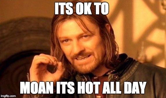 One Does Not Simply | ITS OK TO; MOAN ITS HOT ALL DAY | image tagged in memes,one does not simply | made w/ Imgflip meme maker