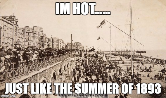 The summer of 1893 | IM HOT...... JUST LIKE THE SUMMER OF 1893 | image tagged in summer | made w/ Imgflip meme maker
