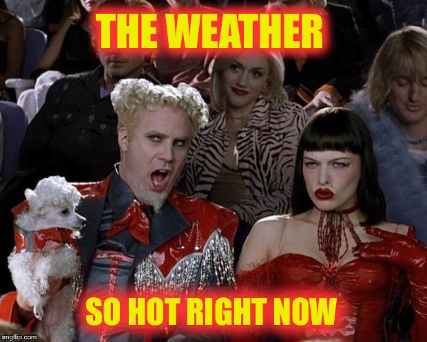 When you have a knck for the obvious  | THE WEATHER; SO HOT RIGHT NOW | image tagged in memes,mugatu so hot right now,weather,hot,summer | made w/ Imgflip meme maker