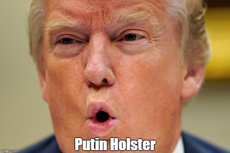 "Putin Holster" | Putin Holster | image tagged in russian collaborator,putin suck-up,treacherous trump,traitorous trump,deplorable donald,putin puppet | made w/ Imgflip meme maker