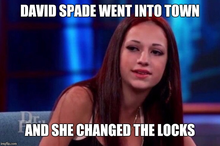 DAVID SPADE WENT INTO TOWN AND SHE CHANGED THE LOCKS | made w/ Imgflip meme maker