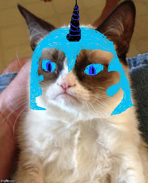 grumpy Nightmare cat Moon | image tagged in memes,grumpy cat,nightmare moon | made w/ Imgflip meme maker