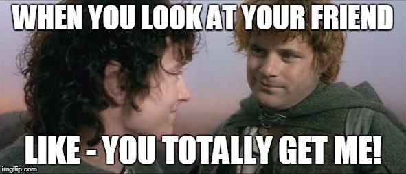 you get me | WHEN YOU LOOK AT YOUR FRIEND; LIKE - YOU TOTALLY GET ME! | image tagged in you get me | made w/ Imgflip meme maker