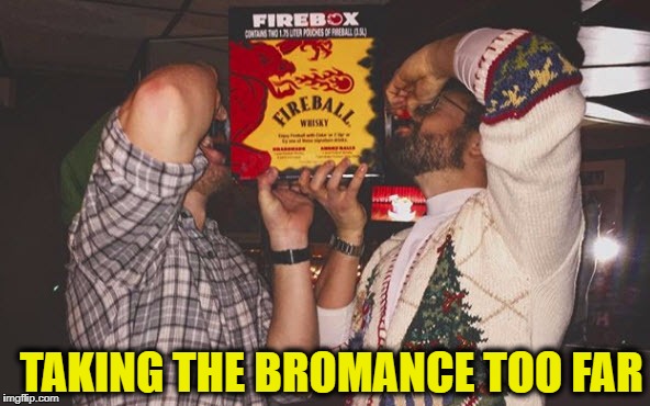  TAKING THE BROMANCE TOO FAR | image tagged in bromance,gay,friends | made w/ Imgflip meme maker