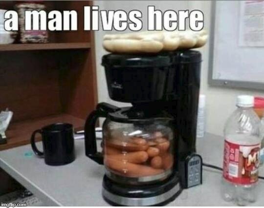 Probably a college student | . | image tagged in hotdogs,bachelor,lazy college senior | made w/ Imgflip meme maker