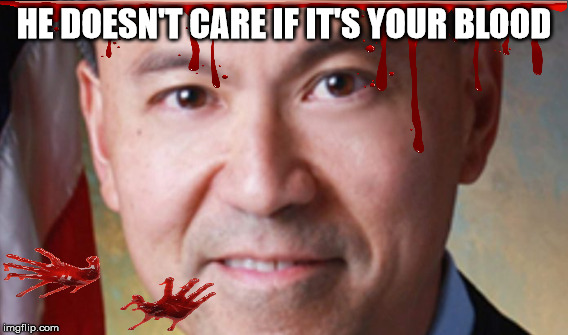 HE DOESN'T CARE IF IT'S YOUR BLOOD | made w/ Imgflip meme maker