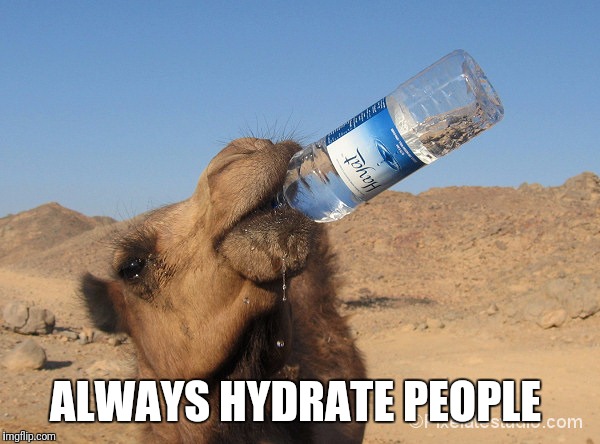Water much | ALWAYS HYDRATE PEOPLE | image tagged in gym,memes,humpday | made w/ Imgflip meme maker