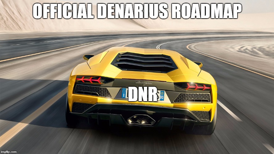 Lambo | OFFICIAL DENARIUS ROADMAP; DNR | image tagged in lambo | made w/ Imgflip meme maker
