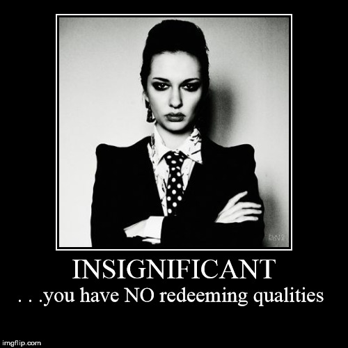 insignificant | image tagged in demotivationals | made w/ Imgflip demotivational maker