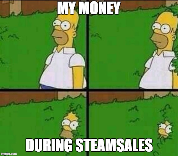 Simpsons | MY MONEY; DURING STEAMSALES | image tagged in simpsons | made w/ Imgflip meme maker