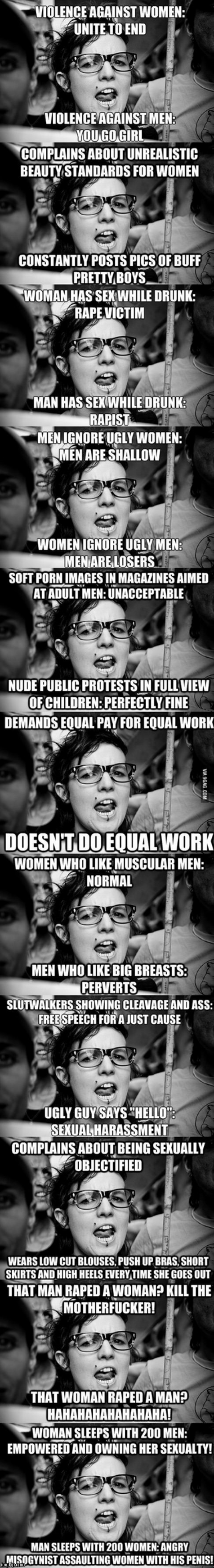 MODERN SEXISM 101 {{Note: This was stolen/reposted as I found it already made, but it's Stolen Memes Week, so it's Ok}} | . | image tagged in memes,stolen memes week,an andrewfinlayson event,stolen,repost,feminist logic | made w/ Imgflip meme maker