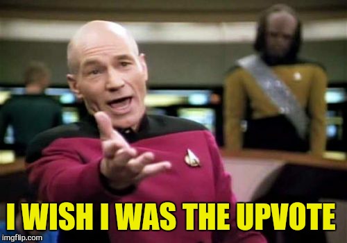 Picard Wtf Meme | I WISH I WAS THE UPVOTE | image tagged in memes,picard wtf | made w/ Imgflip meme maker