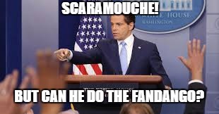 SCARAMOUCHE! BUT CAN HE DO THE FANDANGO? | image tagged in scaramucci | made w/ Imgflip meme maker