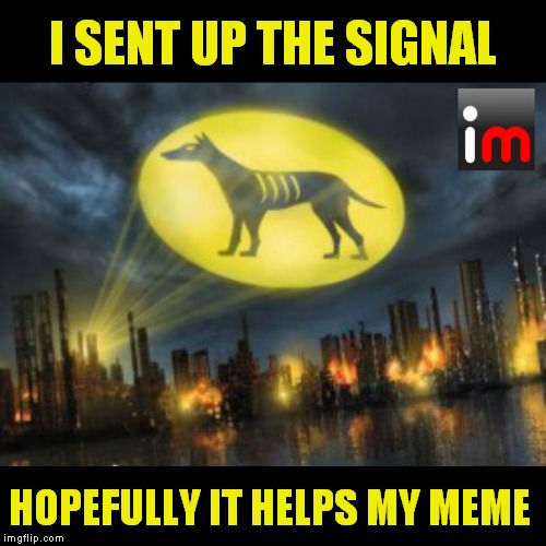 I SENT UP THE SIGNAL HOPEFULLY IT HELPS MY MEME | made w/ Imgflip meme maker