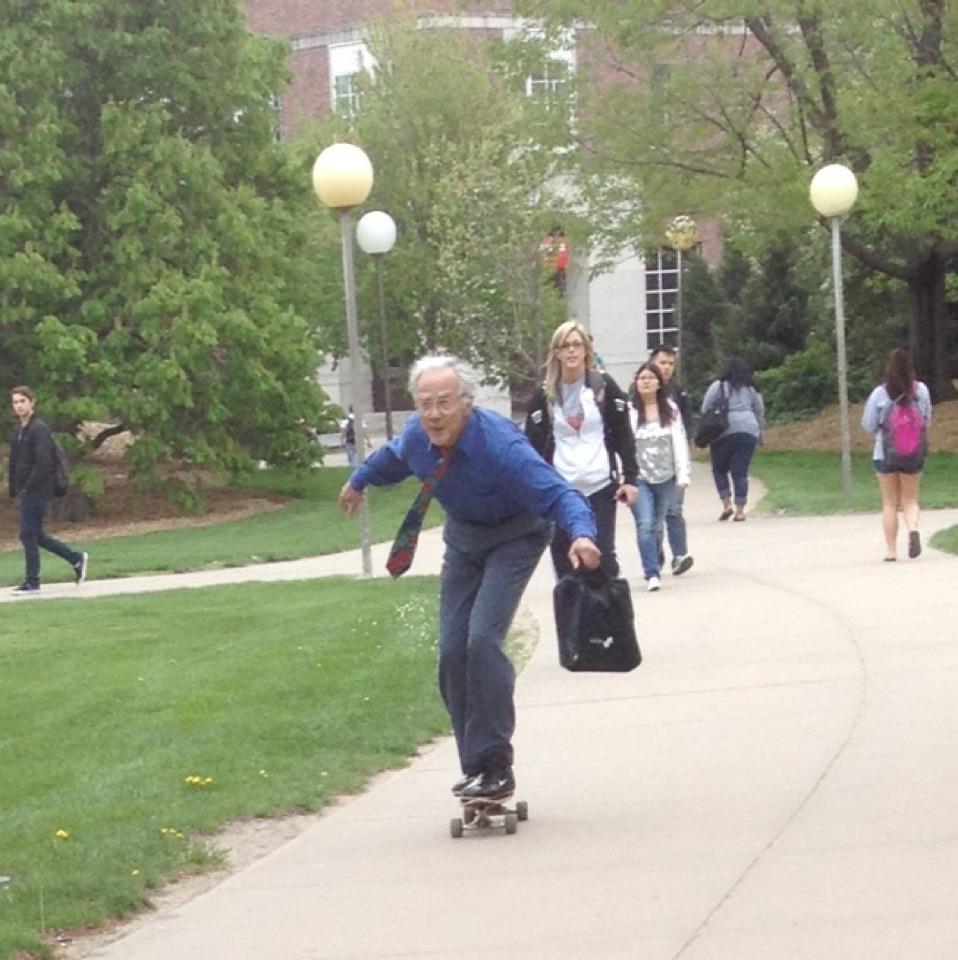 Skateboarding Professor Blank Meme Template