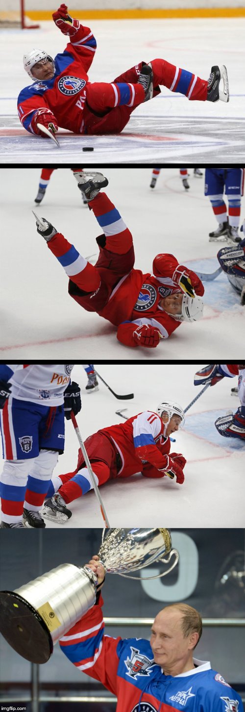 Putin Playing Hockey | image tagged in memes,ice hockey,hockey,vladimir putin,mvp | made w/ Imgflip meme maker