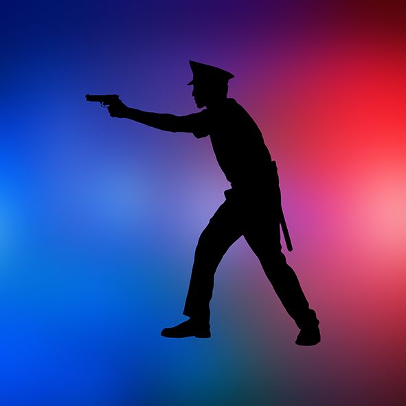 Police Officer Shooting Gun Pistol Blank Meme Template
