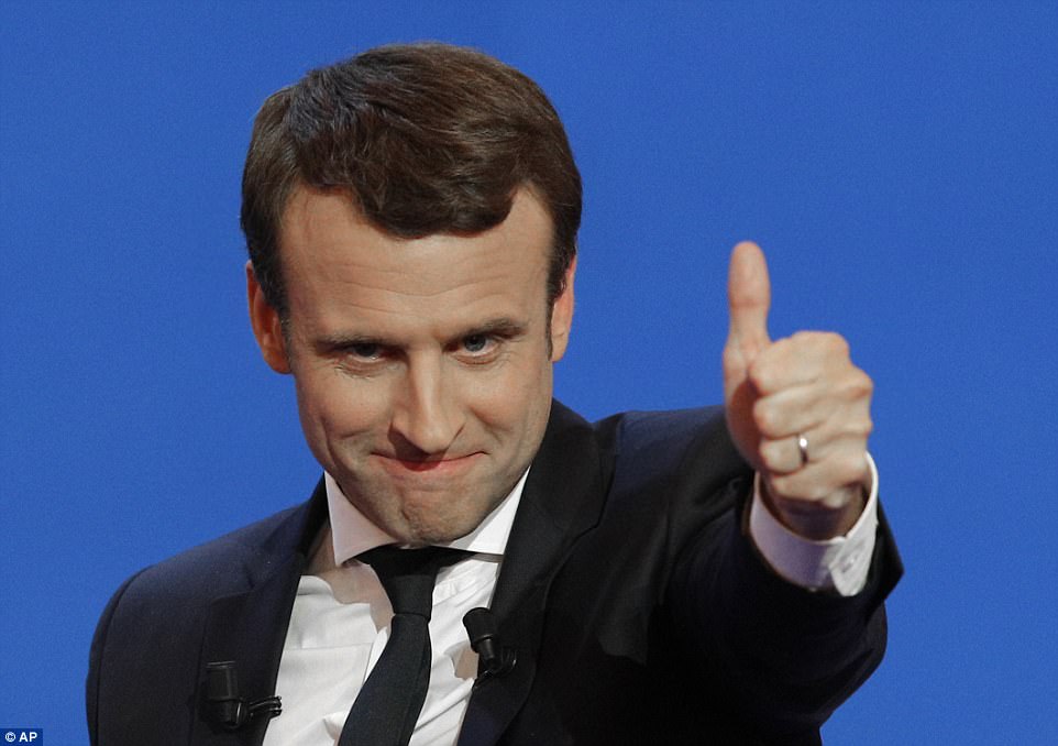 High Quality Macron thumbs up Blank Meme Template