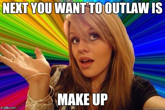 NEXT YOU WANT TO OUTLAW IS MAKE UP | made w/ Imgflip meme maker