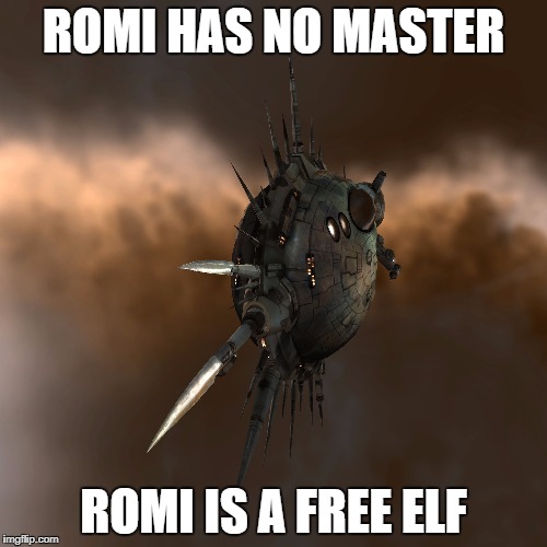 When the Vindis don't web the Romi | ROMI HAS NO MASTER; ROMI IS A FREE ELF | image tagged in eve online,harry potter | made w/ Imgflip meme maker