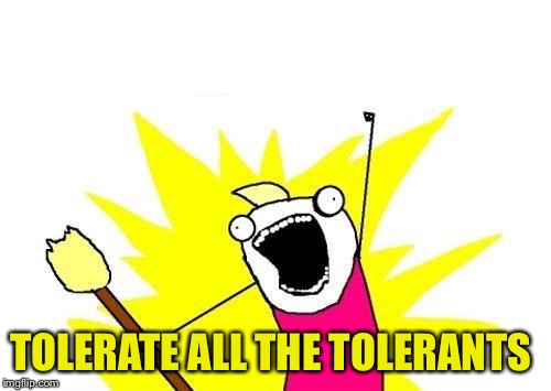 X All The Y Meme | TOLERATE ALL THE TOLERANTS | image tagged in memes,x all the y | made w/ Imgflip meme maker