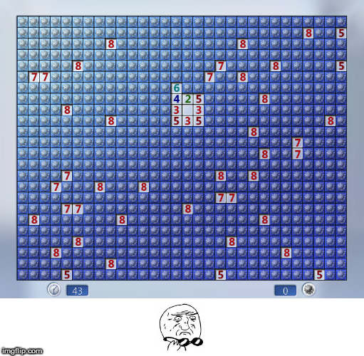 Minesweeper Like A Boss | image tagged in game,mother of god,funny,funny memes,funny meme,impossibru | made w/ Imgflip meme maker