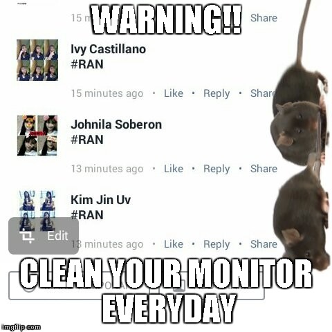 WARNING!! CLEAN YOUR MONITOR EVERYDAY | image tagged in trashy inbox | made w/ Imgflip meme maker