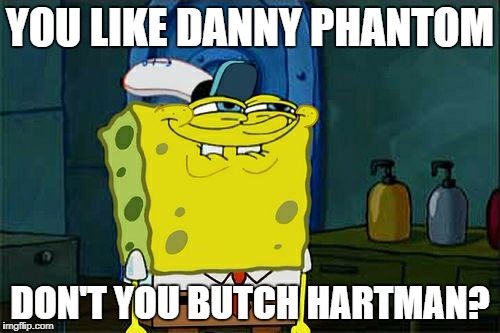 Don't You Squidward Meme | YOU LIKE DANNY PHANTOM; DON'T YOU BUTCH HARTMAN? | image tagged in memes,dont you squidward | made w/ Imgflip meme maker