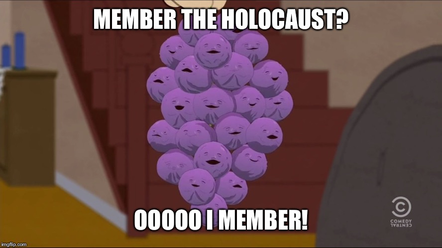 Member Berries Meme | MEMBER THE HOLOCAUST? OOOOO I MEMBER! | image tagged in memes,member berries | made w/ Imgflip meme maker