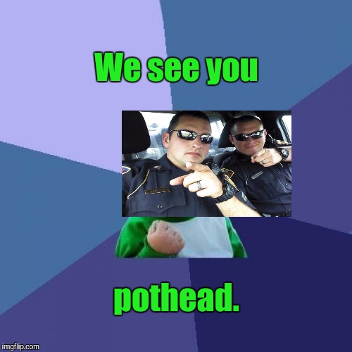 Success Kid Meme | We see you pothead. | image tagged in memes,success kid | made w/ Imgflip meme maker