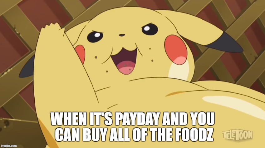 All of the Foodz | WHEN IT'S PAYDAY AND YOU CAN BUY ALL OF THE FOODZ | image tagged in food,hungry,payday,snacks,eating | made w/ Imgflip meme maker