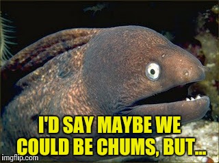 I'D SAY MAYBE WE COULD BE CHUMS, BUT... | made w/ Imgflip meme maker