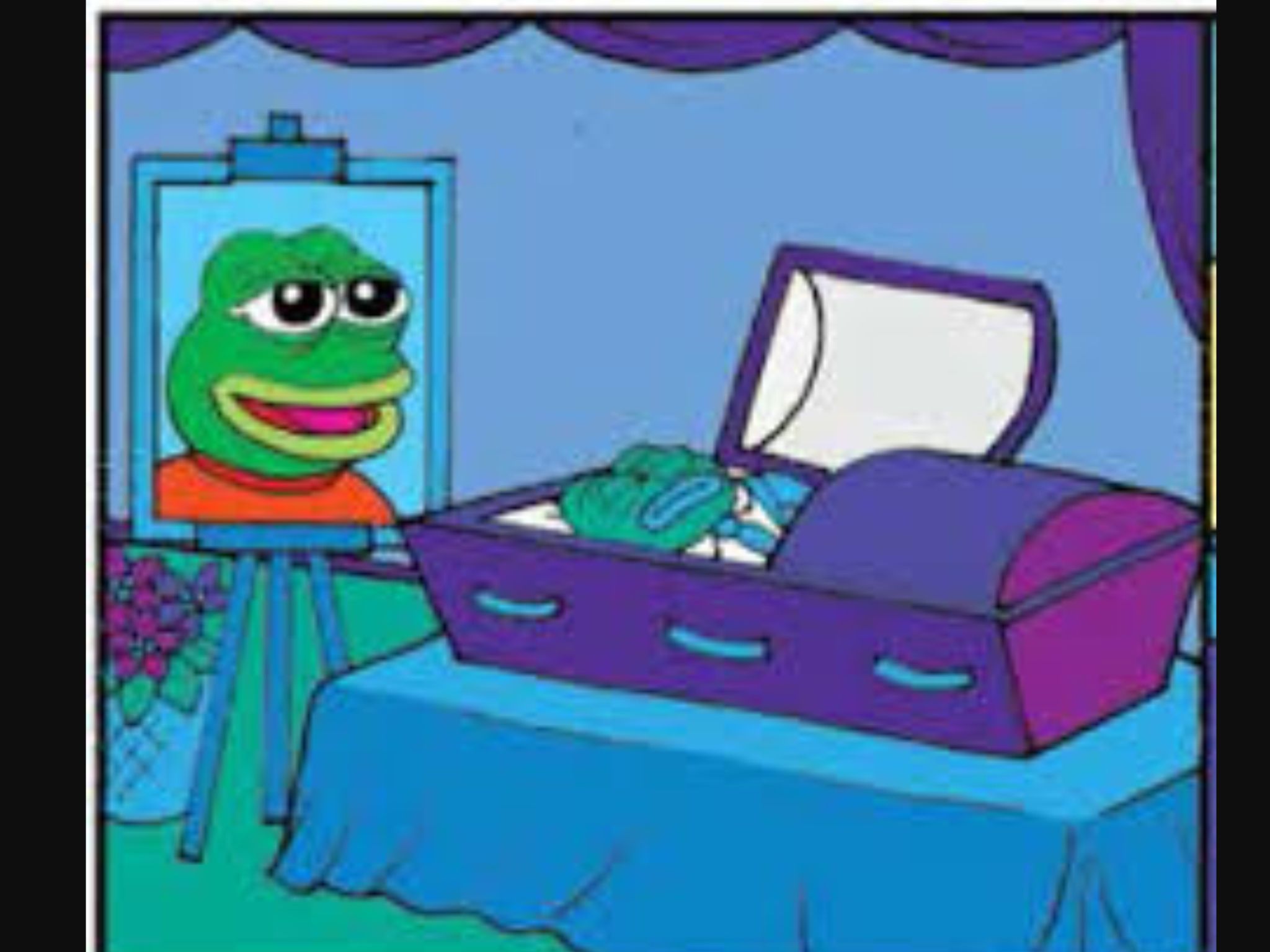 High Quality Pepe's coffin Blank Meme Template