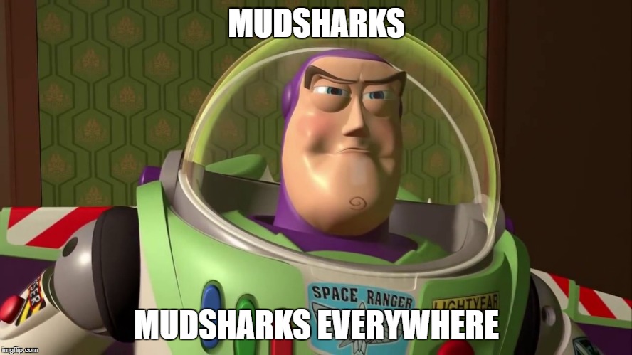 MUDSHARKS; MUDSHARKS EVERYWHERE | made w/ Imgflip meme maker