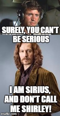 Don't call me Shirley | SURELY, YOU CAN'T BE SERIOUS; I AM SIRIUS, AND DON'T CALL ME SHIRLEY! | image tagged in airplane | made w/ Imgflip meme maker
