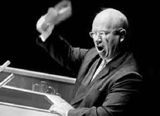 High Quality Nikita Khrushchev Shoe Blank Meme Template