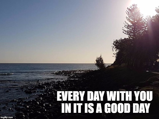 EVERY DAY WITH YOU IN IT IS A GOOD DAY | image tagged in good morning,i love you | made w/ Imgflip meme maker